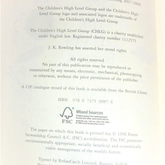 BK18 Tales of BEEDLE the Bard J.K. Rowling Children's Book Hardcover Copy - Picture 3 of 6